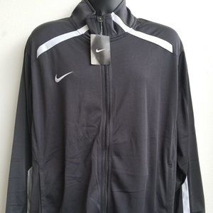 Mens Nike Zip Up Performance Track Training Running Jacket Grey and White XL